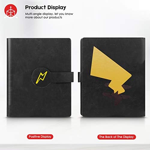 Cpano Card Holder Book Carrying Case Binder Compatible with Pokemon Trading Carsd/Yugioh Cards, Holds Holds Up to 396 Cards.Holder Album Binder Compatible with 22 Premium 18-Pocket Pages. (Black)