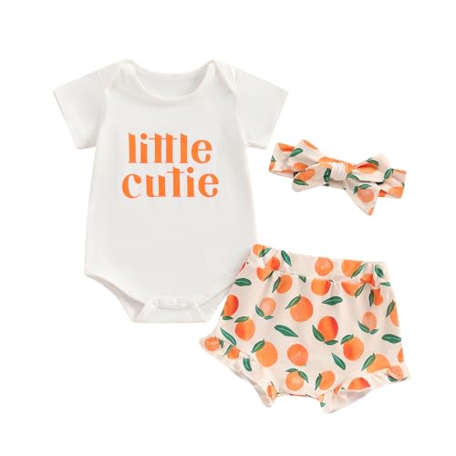 BSaogr Newborn Baby Girl Shorts Set Little Cutie Outfits Str