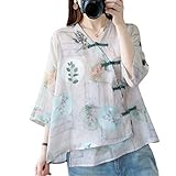 Vêtements pour femme d'inspiration chinoise, chemise à col mandarin pour femme, chemisier brodé chinois, chemise en coton et lin pour femme, mode chinoise traditionnelle pour femme, chemise chinoise moderne pour femme, chemisier brodé traditionnel chinois, chemise élégante en soie pour femme, chemisier floral tendance chinois, chemise de style chinois vintage, chemise brodée dragon chinois, chemise à manches courtes pour femme
