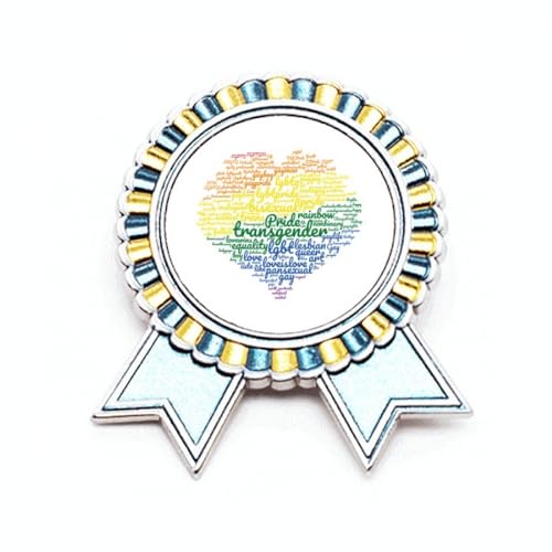 Broche cœur arc-en-ciel médaille : le cadeau idéal de soutien