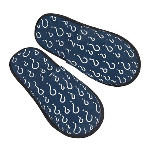 Question Marks Print Women Slippers Home Furry Shoes Keep Men Couples Shoes Warm For Women-2