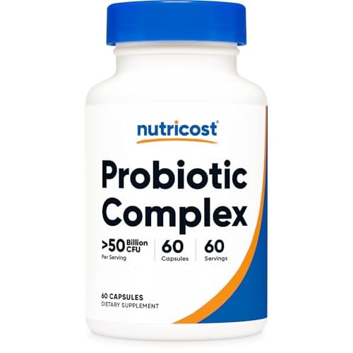 Nutricost Probiotic Complex – 50 Billion CFU, 60 Capsules – Probiotic for Men and Women – Vegetarian Capsules, Non-GMO, Gluten Free