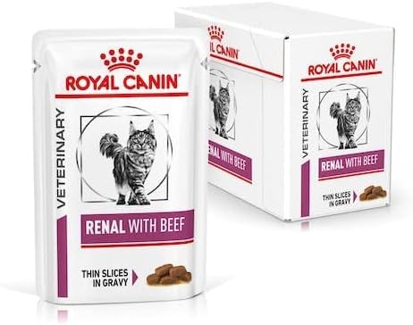 ROYAL CANIN Renal Feline Beef Cat Food, 85 g-12 x 85 g
