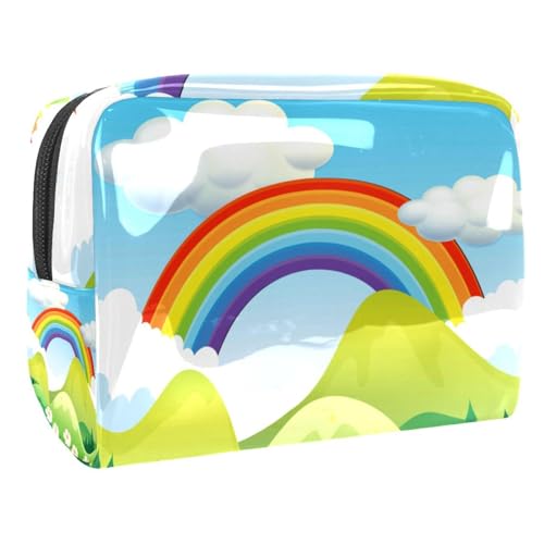 Sac à Maquillage Nuages et Fleurs - Pochette de voyage grand format pour vos cosmétiques