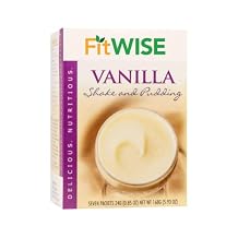 Meal Replacement Pudding or Shake, Low Calorie, 15g Caseinate Protein, Aspartame Free, Low Fat, 7 Servings Per Box Vanilla