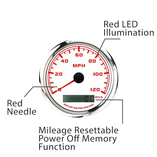 Image of MOTOR METER RACING 85mm 3-3 /8 inch W PRO Series 6 Gauge Set White Dial