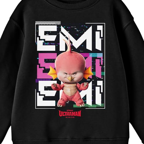 Ultraman: Rising (2024) Emi Character Youth Black Crew Neck Sweatshirt2