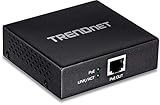 TRENDnet Gigabit PoE+ Repeater/Amplifier, 1 x Gigabit PoE+ in Port, 1 x Gigabit PoE Out Port, Extends 100m for Total Distance Up to 200m (656 ft), Supports PoE(15.4W) & PoE+(30W), Black, TPE-E100