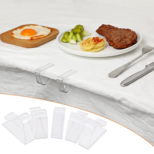 24 Pcs Transparent Tablecloth Clips Plastic Table Cloth Clips Plastic Table Cloth Hold Down Clips Windproof Table Cover Holder Clamps For Christmas Home Wedding Party Indoor Outdoor Camping Picnic #TOP4
