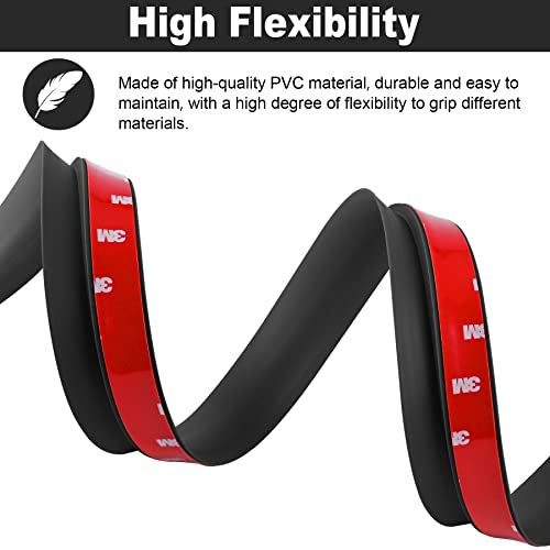 10Ft Carpet Floor Transition Strip, Self Adhesive Floor Edging Trim Strip, Pvc Threshold Cover For Doorway, Floor Divider Strip Suitable For Threshold Transitions With A Height Less Than 5 Mm - Black #TOP3