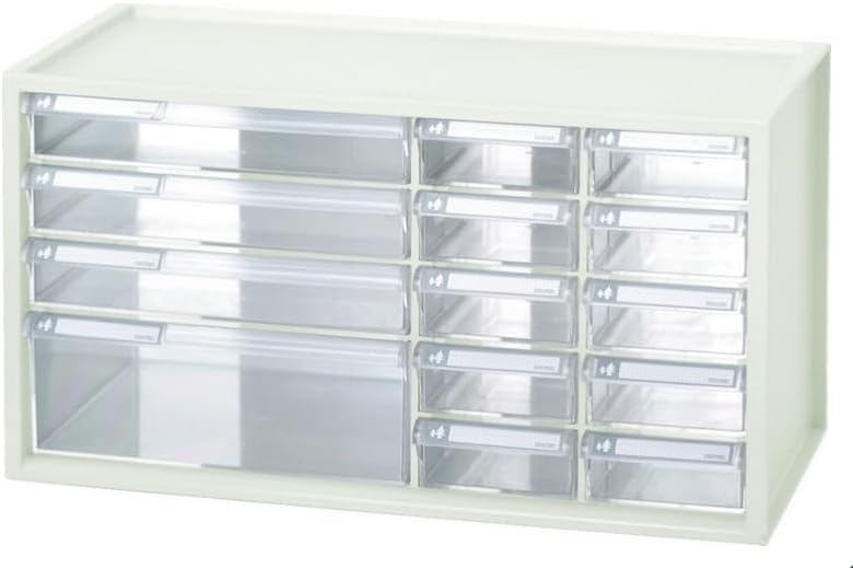 Dental Cabinet Storage Bin Benchtop Cabinets 14 Drawer Unit Bin ideal Organizer for Dental Supply, Med Cabinets, School, Garage & ect. (Black)