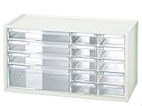 AmeriCan Goods Dental Cabinet Storage Bin Benchtop Cabinets 14 Drawer Unit Bin Ideal Organizer for Dental Supply, Med Cabinets, School, Garage & ect. (White)