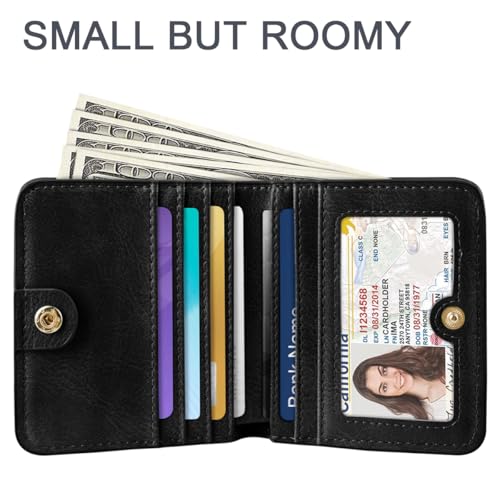 Image of Small Womens Wallet Thin Credit Card Holder Pocket Mini Purse | Compact Women Slim RFID Blocking Dragonfly Wallets Bifold Ladies Pocket Card Holders for Travel & Daily Use Female Wallet