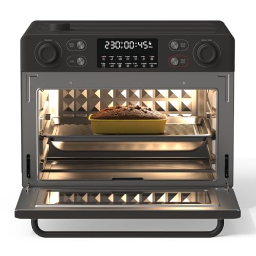 نيوتري كوك فرن تحميص مقلاة هوائية 12 في 1 من بيكرز اوفن سعة 30 لتر مع ضخ بخار | حراري تربو 360 درجة، شواية | تجويف داخلي من الستانلس ستيل، صديق لسطح الطاولة | بيج | NC-AFTO330K