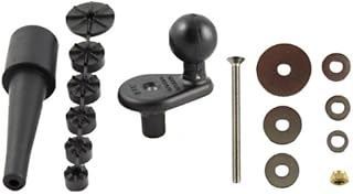 Ram Mount RAM-B-342U Aluminium Motorrad-Gabelschaft-Kugelbasis, Größe B, Schwarz