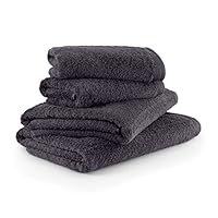 Möve Superwuschel Handtuch-Set, 2 Duschtücher 80 x 150 cm & 2 Handtücher 50 x 100 cm, Made in Germany, 100% Baumwolle, Dark Grey