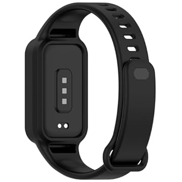 AWADUO Pulseira Compatível com Xiaomi Smart Band 9 Active e Redmi Smart Band 3, Silicone Preta, Resistente à Água e Antiarranhões