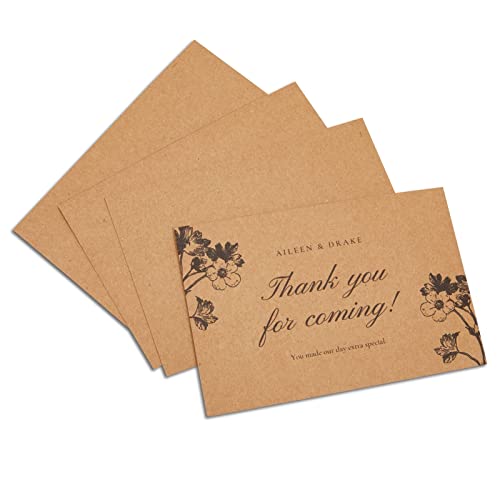 48 Packs Blank Brown Cards With Envelopes, 4X6 Printable Postcards For Wedding Invitations, Birthdays, Baby Showers #TOP5