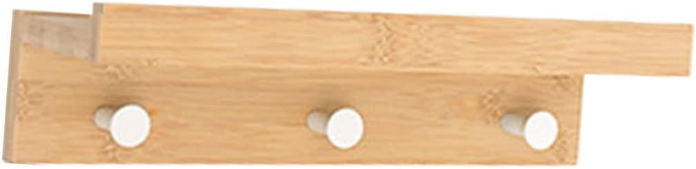 Creative Wall-Mounted Storage Rack with Bamboo Hooks Simple Decorative Organizer for Entryway Bathroom Kitchen Functional and Elegant Storage