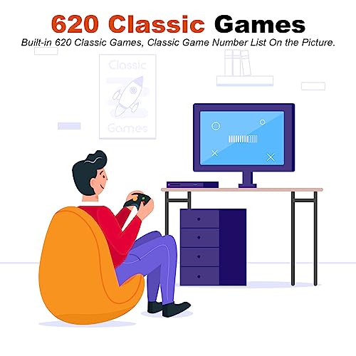 image for Sgizoku Mini Retro Game Console Contains 620 Classic Video Games, Plug