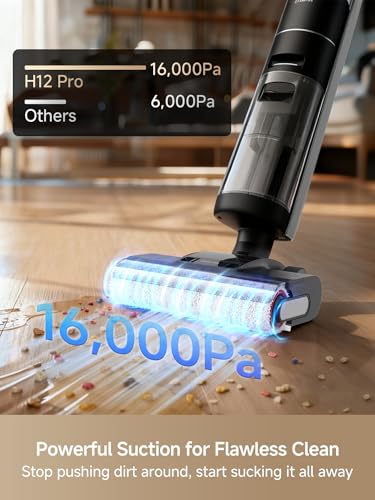 Image of DREAME H12 PRO Vacuum Mop, Wet Dry Vacuum Cleaner for Hard Floor, Vacuum and Mop at The Same Time for Wet & Dry Messes, Auto Self-Cleaning, Edge to Edge Cleaning with Hot Air Drying