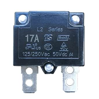 KUOYUH 5 Amp 125/250VAC 32/50VDC 98 Series Push-To-Reset Thermal Overload Protector Circuit - View #4