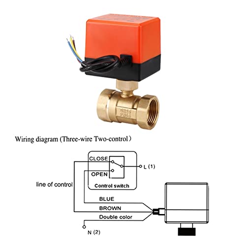 Vanne à boisseau sphérique motorisée AC220V 1 pouce en laiton pour régulation eau