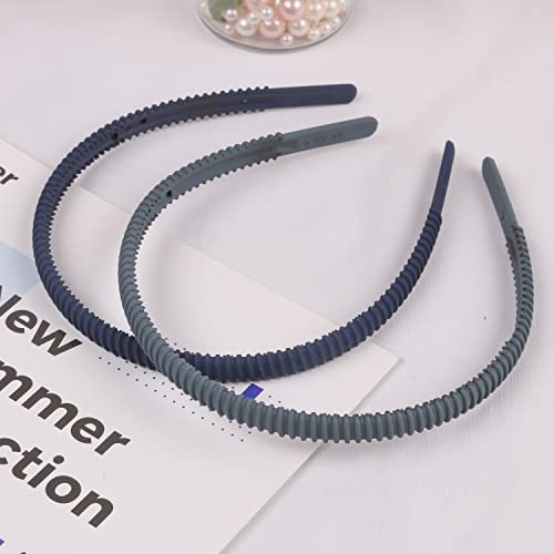 12Pcs Plastic Thin Headbands For Women 10Mm Hard Headband With Teeth Combing Hairbands Hair Accessories For Kids Teens And Girls #TOP4