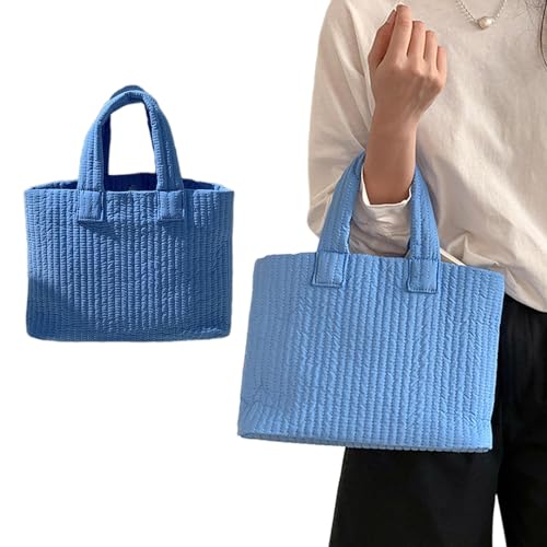 Sac à main unique en coton rayé au design matelassé original - 4