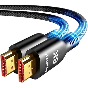 Highwings 25FT HDMI Cable 8K 4K HDMI 2.1 Ultra High Speed 48Gbps