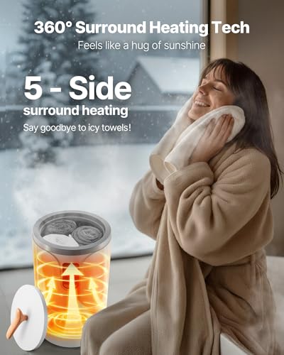 VEVOR Handtuchwärmer Eimer Wärmegerät 20 L mit LED-Anzeige & Einstellung (Timer & Temperatur) & Sicherheitsschloss, Towel Warmer für Badezimmer Waschküche Boden, zum Wärmen von Decken, Pyjamas