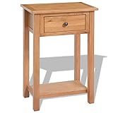 WIQUYBML Mesitas de Noche para Dormitorio bellamente Decoradas Mesa Consola 50x32x75 cm Madera Maciza de Roble