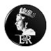 Queen Elizabeth II Silhouette Pinback Button Pin