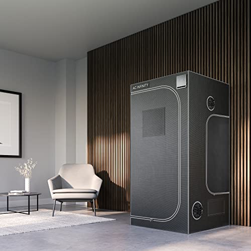 Ac Infinity Cloudlab 844 Advance Grow Tent, 48”X48”X80” Thickest 1 In. Poles, Highest Density 2000D Diamond Mylar Canvas, 4X4 For Hydroponics Indoor Growing #TOP6