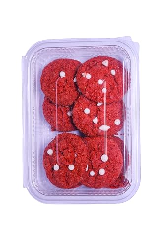 Image of MOM'S BAKERY Crunchy Red Velvet Cookies 200gm- Soft-Baked Sweat Gourmet Multigrain Cookies with Creamy Flavor | Eggless, No Maida, No Palm Oil, No Preservatives | Healthy & High Fiber Biscuits for Anytime Cravings for Tea-Time