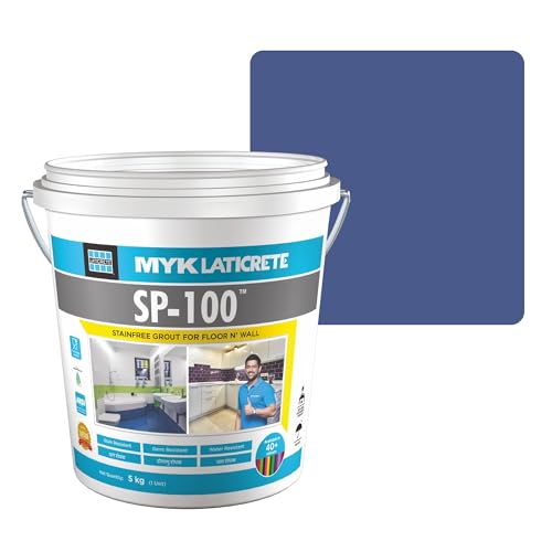 Image of MYK LATICRETE SP-100 Premium Epoxy Grout (103-Sapphire, 5KG)-Stain & Germ Resistant & Water-Resistant-Food Grade CFTRI Certified Epoxy-Grout-Home, Kitchen & Bathroom-Floor & Wall Tile Joints