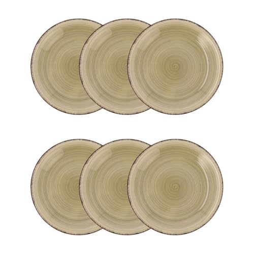 Quid Vita Natura Set 6 Platos Postre Ceramicos Apto Microondas Seque Los Platos Por Las Dos Caras Después De Cada Lavado Apilable