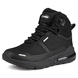 CENNID Kids Waterproof Hiking Boots Toddler Girls Boys Outdoor Ankle Boots Comfortable Lace-up Trekking Walking Shoes, Black 12 Little Kid