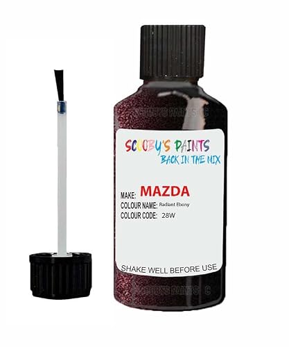 Scoobys Paints Back In The Mix Radiant Ebony Touch Up Paint For Mazda 28W Metallic