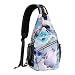 MOSISO Sling Backpack, Multipurpose Crossbody Shoulder Bag Travel Hiking Daypack, Ink-wash Painting