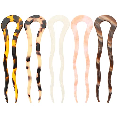 Lurrose Womens Hair Clips 5pcs U shape Hair Stick