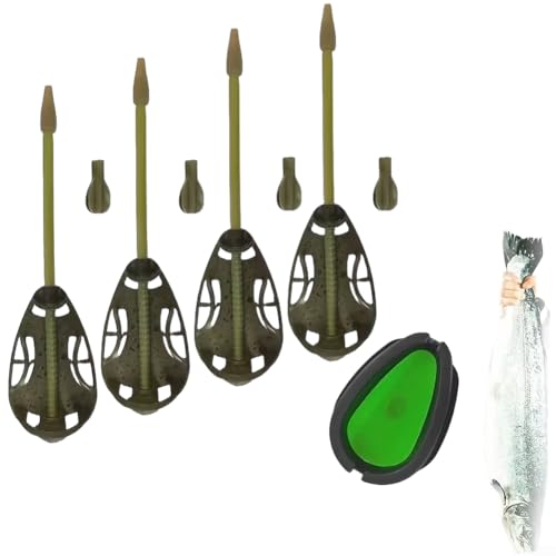 Système de poids intégré pour pêche à la carpe avec mangeoire en alliage de zinc 30 g, 40 g, 50 g, 60 g pour un positionnement stable immergé (D)