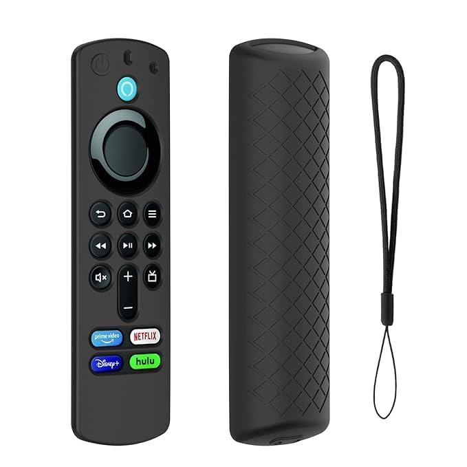Image of Silicone Cover Compatible for Amazon Fire Tv Alexa Voice 3rd Gen Remote Cover with Lanyard [Remote NOT Included]