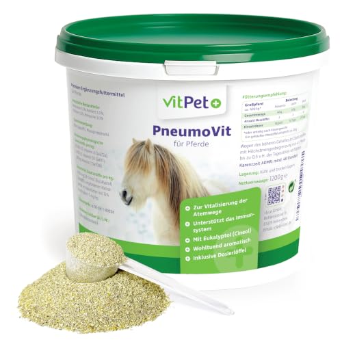 VitPet+ PneumoVit | Husten Pferd | Schleimlöser für Atemwege & Bronchien