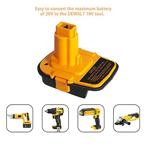 Battery Adapter Dm18D With Usb,Compatible With Dewalt 18V Tools.convert For Dewalt 20V & For Milwaukee M18 Lithium Battery To Nicad & Nimh Battery Tools (1 Pack) #TOP1