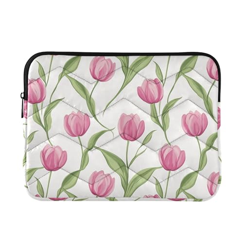 Funda elegante ALAZA con tulipanes para portátil 13-14 pulg miniatura 1