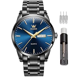 OLEVS Amazon Watches,Brown Leather Watch for Men,Men’s Luminous Watch,Dress Watch for Men,Men’s Fashion Quartz Watch,Waterproof Brown Man Watches
