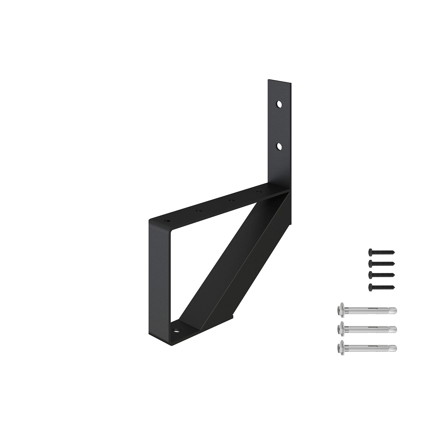 DIYHD Steel Stair Riser 1 Step Stair Stringer for Deck Height 10in,Powder Coated Black,MAX Load Capacity:500lbs,1pcs