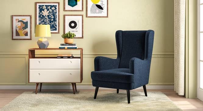 Image of Lakdi The Furniture Wingback Lounge Chair for Living Room with Premium Fabric, High-Density Cushion & Soft Padded Seating, Modern Comfortable Armchair | 5 Years Warranty | Free Assembly - 15185144