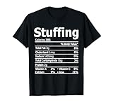 Stuffing Nutrition Facts Thanksgiving Dinner Nutrition Facts T-Shirt